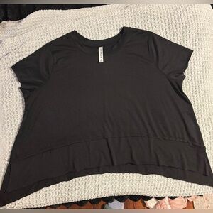 Zara Black Short Sleeve cropped T